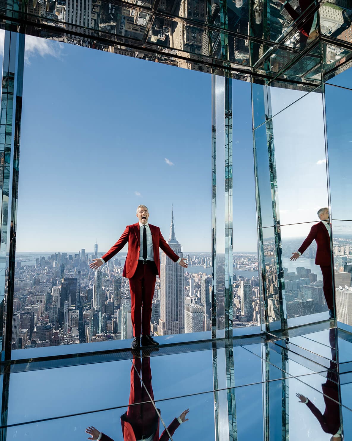 Ryan Serhant in a red suit