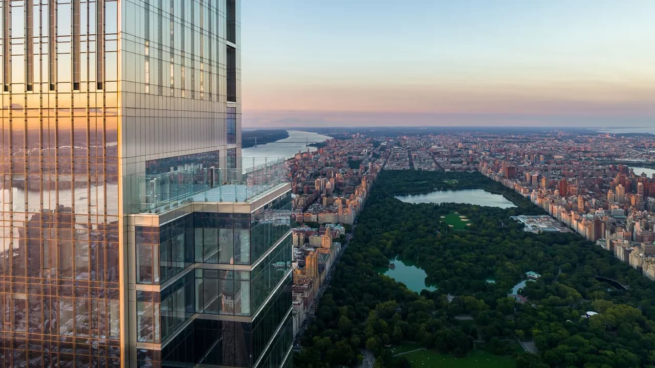 aerial view of central park