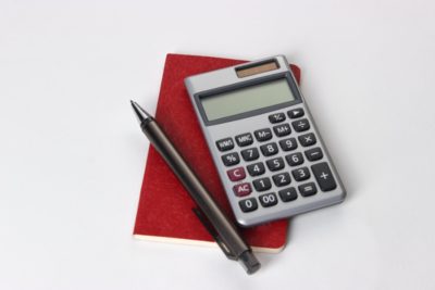 exam preparation calculator pen notebook